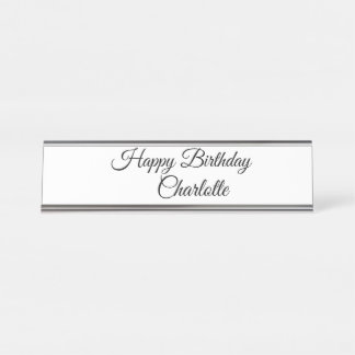 EINFACHE MINDESTANGABE.CUTIE ADD NAME BABY happy b Schreibtischnamensplakette