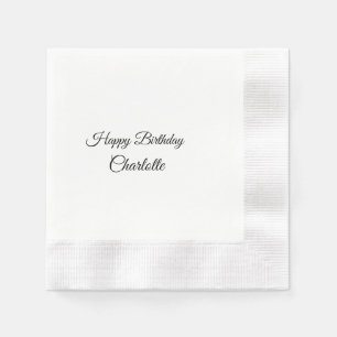 EINFACHE MINDESTANGABE.CUTIE ADD NAME BABY happy b Serviette