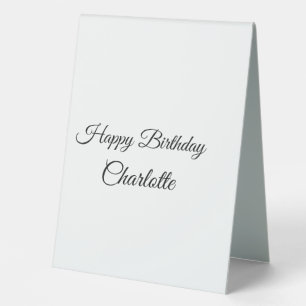 EINFACHE MINDESTANGABE.CUTIE ADD NAME BABY happy b Tischaufsteller