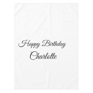 EINFACHE MINDESTANGABE.CUTIE ADD NAME BABY happy b Tischdecke