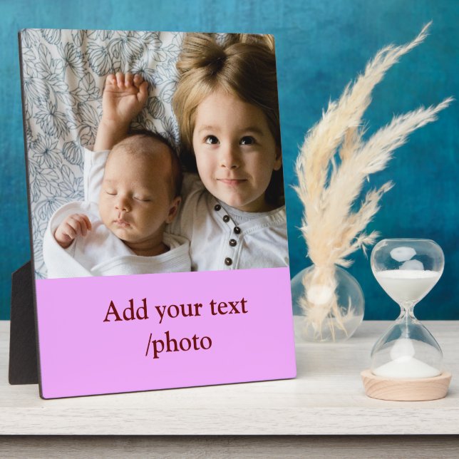 EINFACHE Mindesthöhe HINZUFÜGEN IHRES FOTO TEXT CH Fotoplatte (Seite)