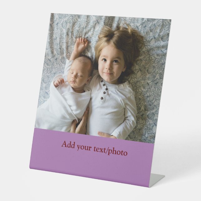 EINFACHE Mindesthöhe HINZUFÜGEN IHRES FOTO TEXT CH Sockelschild (Vorderseite)