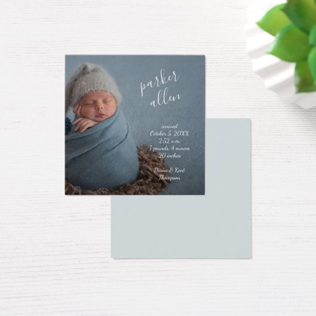 Einfache Mini Baby Foto Geburtserklärung (Schreibtisch)