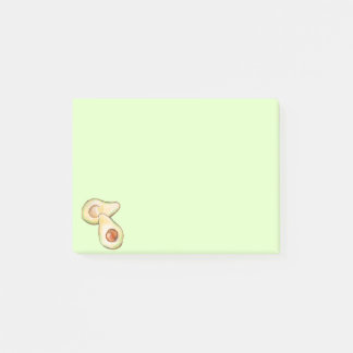 Einfache Minimal Avocado Aquarellfrucht  Post-it Klebezettel