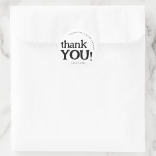 Einfache Minimal Baby Dusche Vielen Dank Sticker