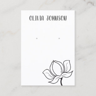 Einfache Minimal-Blütenschmuck-Anzeige Visitenkarte
