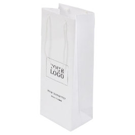 Einfache Minimal-Business-Logo Weinpapier-Verpacku Geschenktüte Für Weinflaschen