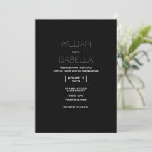 Einfache Minimal-Einladungskarte für Hochzeiten