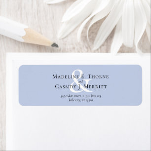 Einfache Minimal Elegant Blue Unheiratete Adresse