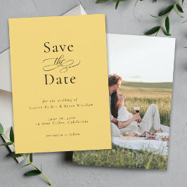 Einfache Minimal Elegante Hochzeit Save the Date Einladung