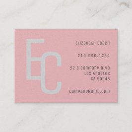 Einfache Minimal Elegante Pastel Roter Grau Visitenkarte