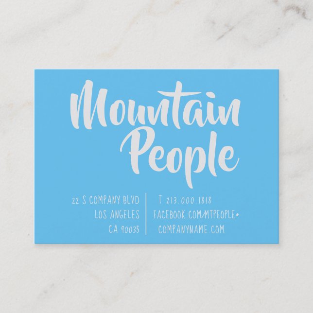 Einfache Minimal Elegante Sky Visitenkarte (Vorderseite)