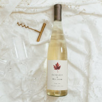 Einfache Minimal Fall Leaf Creme Hochzeit