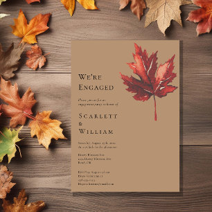 Einfache Minimal Fall Leaf Terracotta Wir sind Ver Einladung