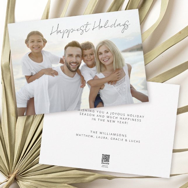 Einfache Minimal Familie Foto Frohe Weihnachten (Available in both printed and instant download formats.)