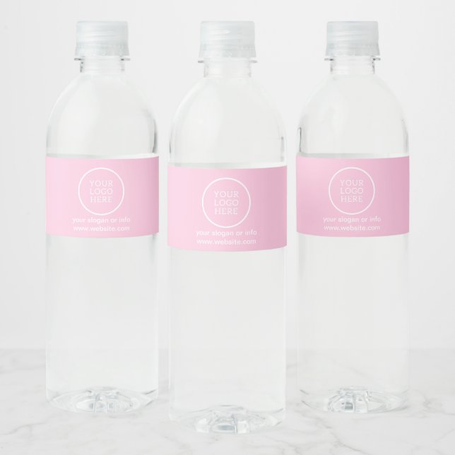 Einfache Minimal-Firmenlogo Rosa (Flaschen)