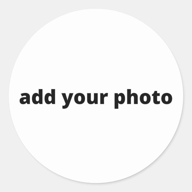 Einfache MINIMAL Hinzufügen Ihres Fotos benutzerde Runder Aufkleber (Vorderseite)