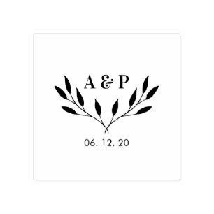Einfache Minimal-Hochzeitslogos / Monogramm-Briefm Gummistempel
