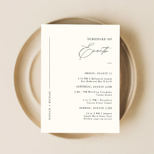 Einfache Minimal-Hochzeitsplanung Begleitkarte
