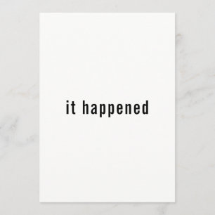Einfache Minimal Just Married Announcement Empfang Einladung