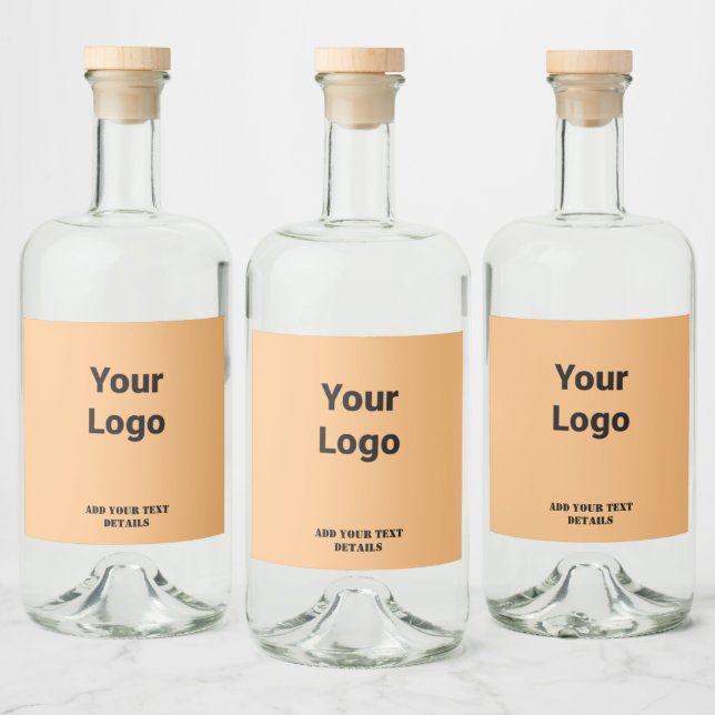 EINFACHE MINIMAL MODERNE MONOGRAM ELEGANT STIL CHI ALKOHOLFLASCHENETIKETT (Flaschen)