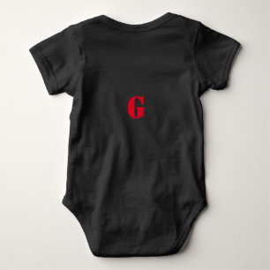 EINFACHE MINIMAL MODERNE MONOGRAM ELEGANT STIL CHI BABY STRAMPLER