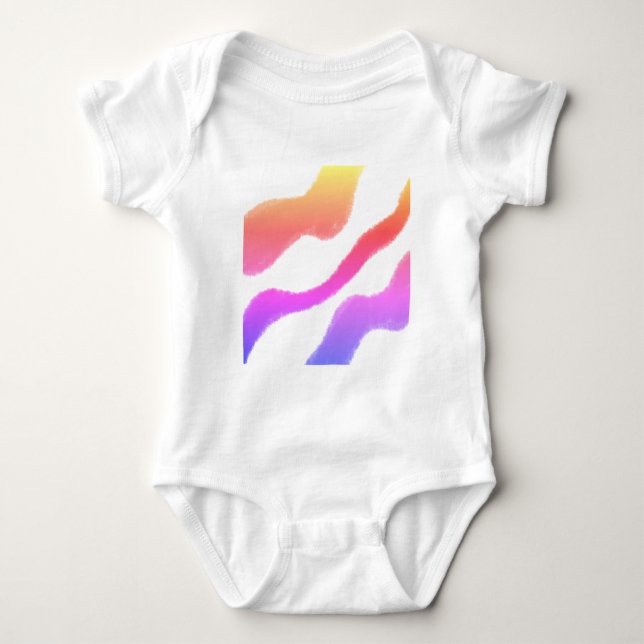 EINFACHE MINIMAL MODERNE MONOGRAM ELEGANT STIL CHI BABY STRAMPLER (Vorderseite)