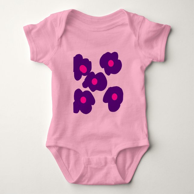 EINFACHE MINIMAL MODERNE MONOGRAM ELEGANT STIL CHI BABY STRAMPLER (Vorderseite)