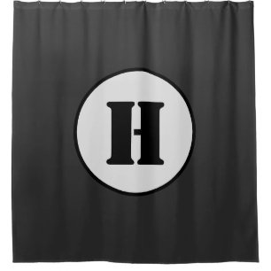 EINFACHE MINIMAL MODERNE MONOGRAM ELEGANT STIL CHI DUSCHVORHANG
