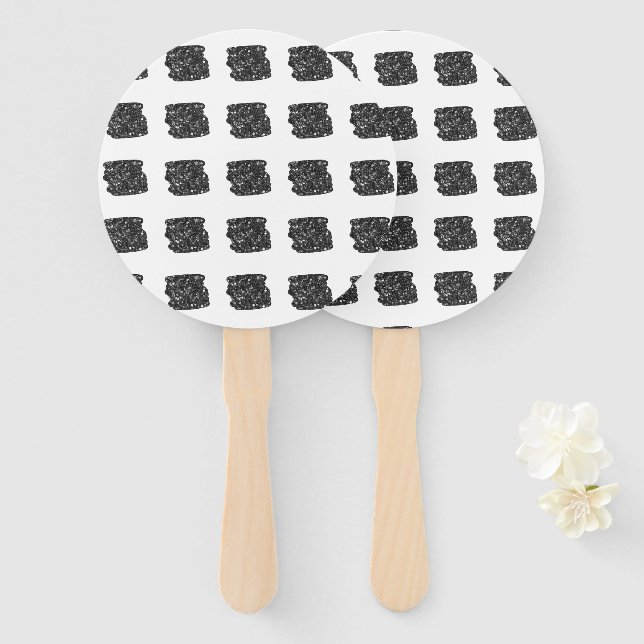 EINFACHE MINIMAL MODERNE MONOGRAM ELEGANT STIL CHI FÄCHER (Vorne und Hinten)