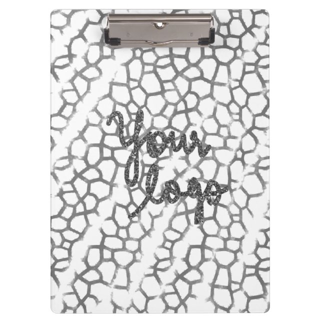 EINFACHE MINIMAL MODERNE MONOGRAM ELEGANT STIL CHI KLEMMBRETT (Vorderseite)