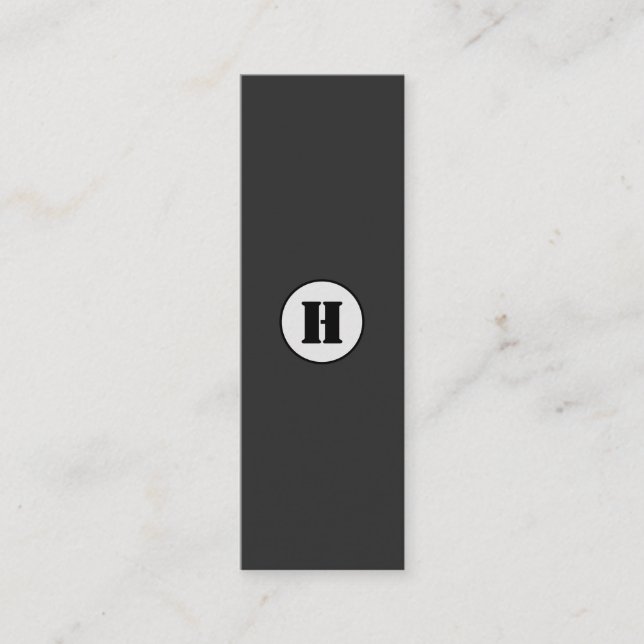 EINFACHE MINIMAL MODERNE MONOGRAM ELEGANT STIL CHI MINI VISITENKARTE (Vorderseite)