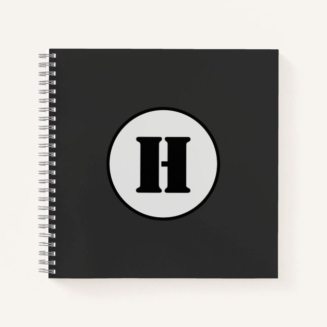 EINFACHE MINIMAL MODERNE MONOGRAM ELEGANT STIL CHI NOTIZBUCH (Vorderseite)