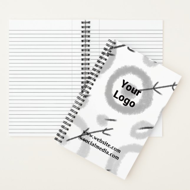 EINFACHE MINIMAL MODERNE MONOGRAM ELEGANT STIL CHI NOTIZBUCH (Innen)
