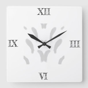 EINFACHE MINIMAL MODERNE MONOGRAM ELEGANT STIL CHI QUADRATISCHE WANDUHR