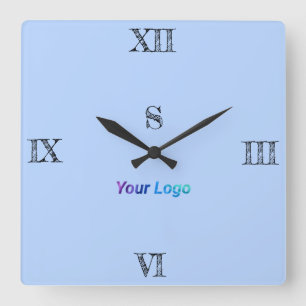 EINFACHE MINIMAL MODERNE MONOGRAM ELEGANT STIL CHI QUADRATISCHE WANDUHR