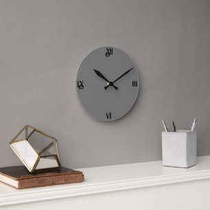 EINFACHE MINIMAL MODERNE MONOGRAM ELEGANT STIL CHI RUNDE WANDUHR