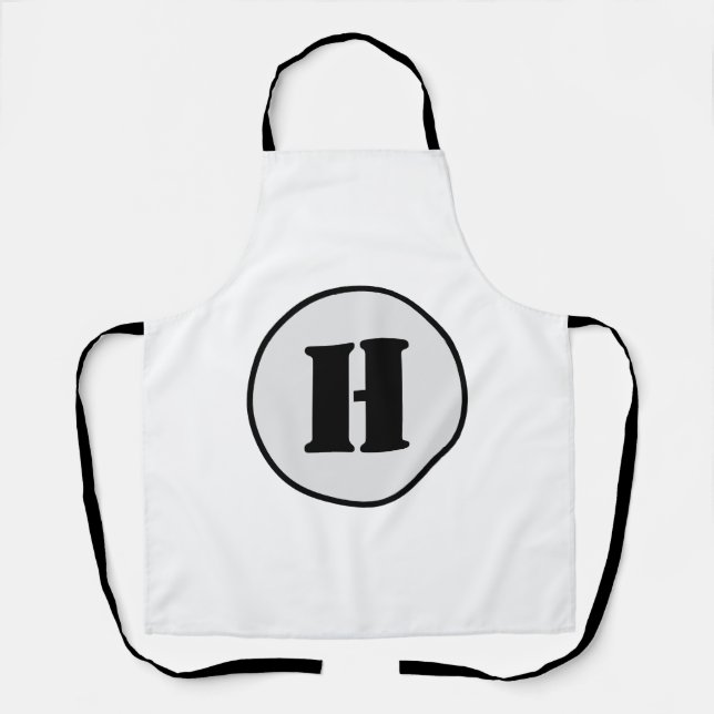 EINFACHE MINIMAL MODERNE MONOGRAM ELEGANT STIL CHI SCHÜRZE (Vorderseite)