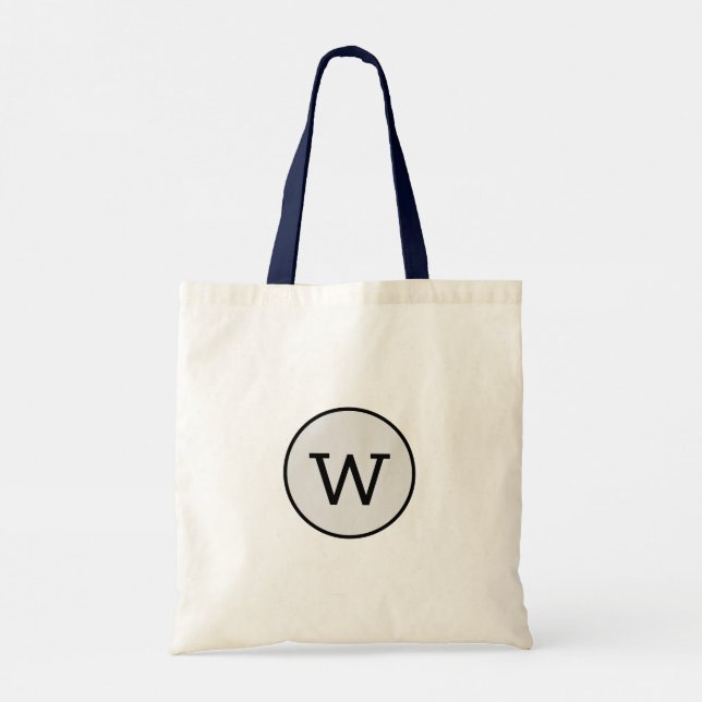 EINFACHE MINIMAL MODERNE MONOGRAM ELEGANT STIL CHI TRAGETASCHE (Rückseite)