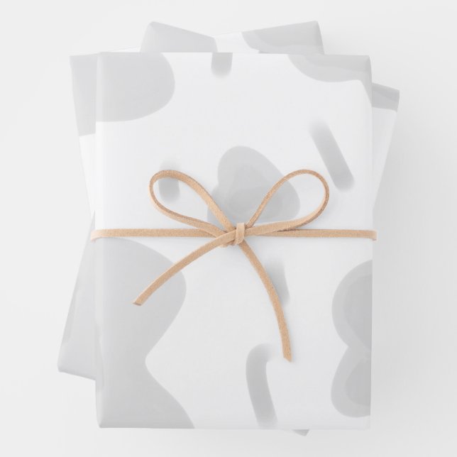 EINFACHE MINIMAL MODERNE MONOGRAM ELEGANTE STILTAS GESCHENKPAPIER SET (Beispiel)