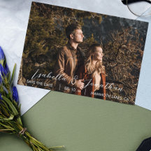 Einfache Minimal-One-Foto-Hochzeit im Bergwald