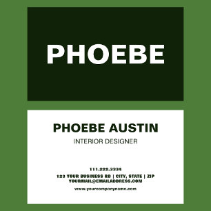Einfache Minimal Stilvolle Trendwald Grün Visitenkarte