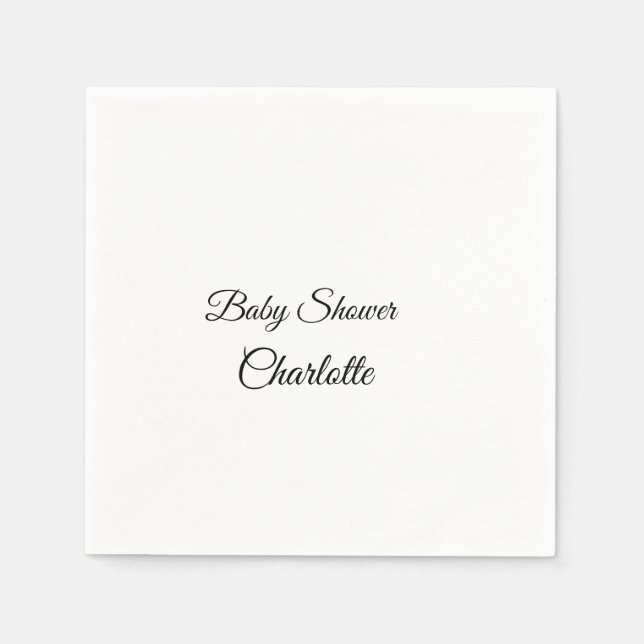 EINFACHE MINIMAL.SÜSSE HINZUFÜGEN NAME BABY Baby D Serviette (Vorderseite)