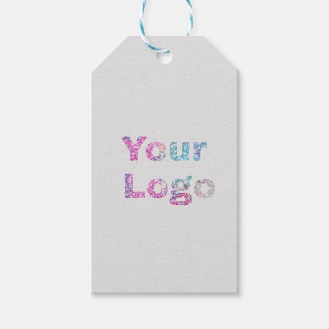 EINFACHE MINIMAL TEXT STYLE BUSINESS LOGO FOIL FAV GESCHENKANHÄNGER (Vorderseite)