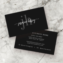Einfache Minimal Trendy Monogram Business Card