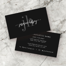 Einfache Minimal Trendy Monogram Business Card Visitenkarte