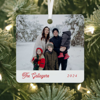 Einfache Minimal Urlaub Familie Weihnachtsschmuck