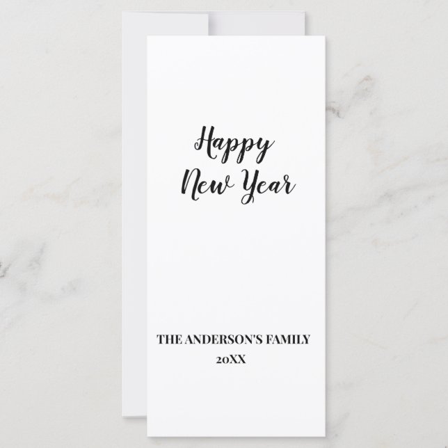 Einfache minimale Aufnahme des Textes im neuen Jah (Vorderseite)