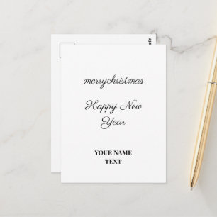 Einfache minimale Aufnahme des Textes im neuen Jah Postkarte