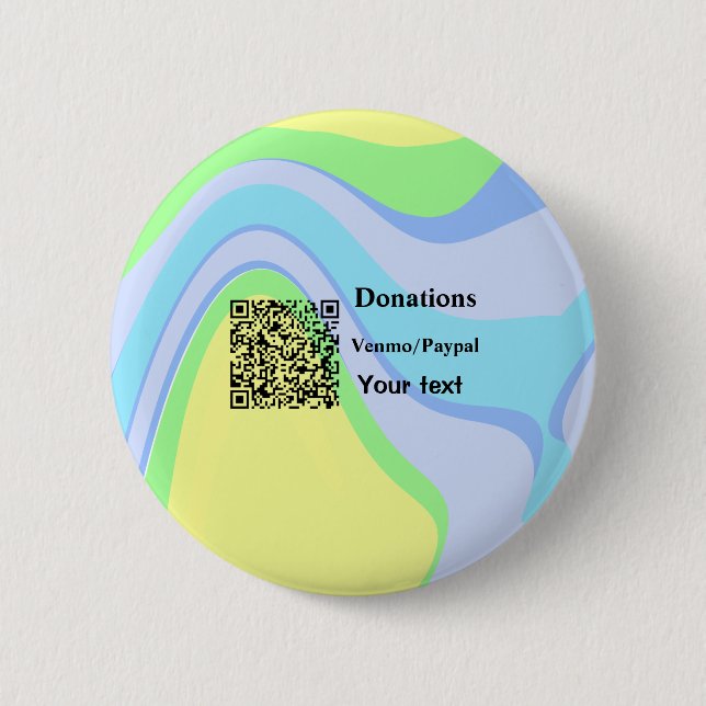 Einfache minimale Barcode Spenden venmo paypal Button (Vorderseite)
